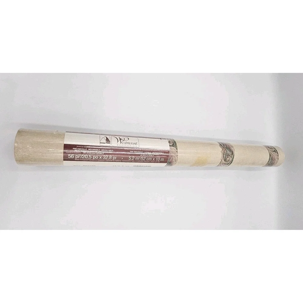 Westmount Wallcoverings DES‎ 86410 Prepasted Vinyl Wallpaper Double Roll Vintage